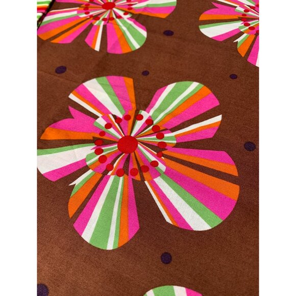 Floral & Striped Cotton Fabric Bundle - 3/4 yards Flower Pattern & 1/4 yards Str - Picture 3 of 6